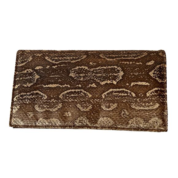Snakeskin Purse Clutch Cuero de Vibora Argentina Snap Close Rare Vintage RARE - Picture 1 of 6
